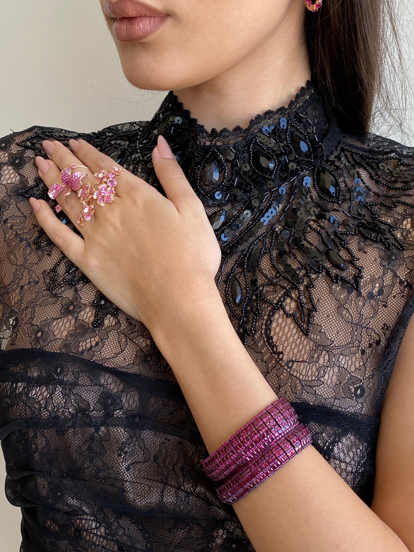 White Gold Ruby Bracelet From Link Collection