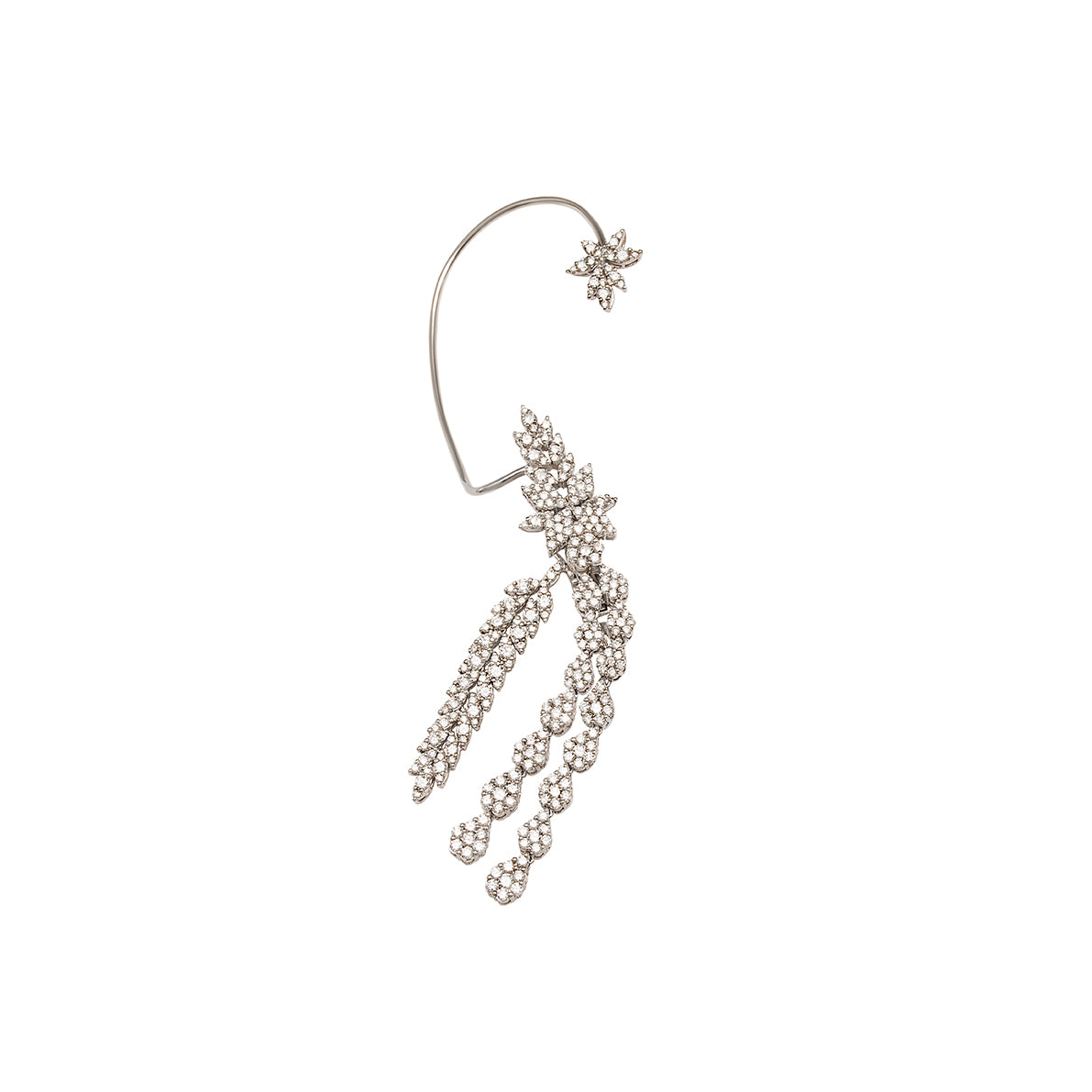 White Gold with White Diamond Ear Cuff from Star Collection