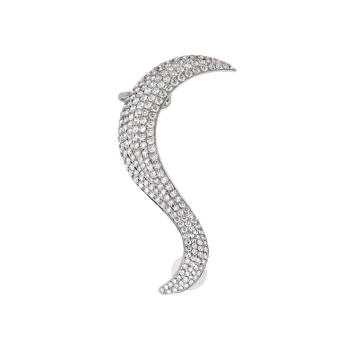 White Gold with White Diamond Ear Cuff from Couture Collection