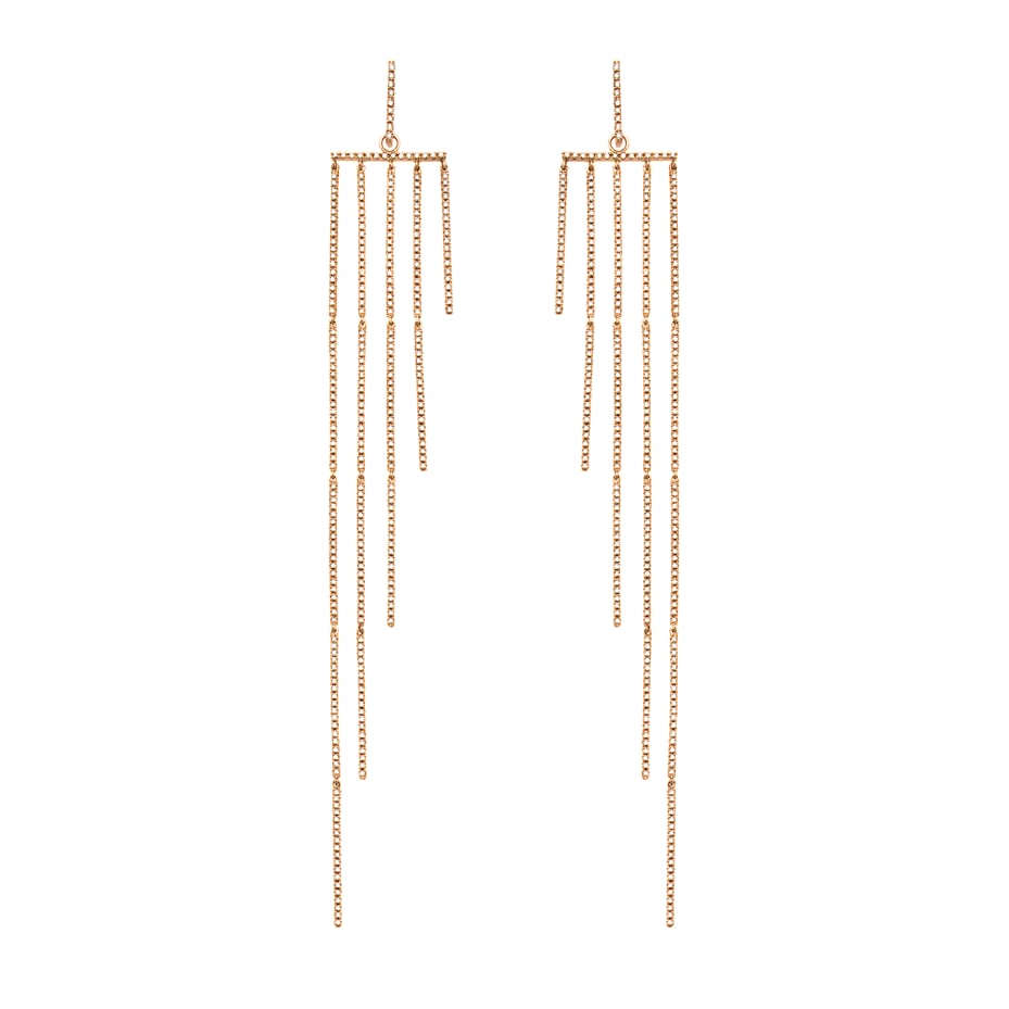 Rose Gold Brown Diamonds Earrings From Link Collection