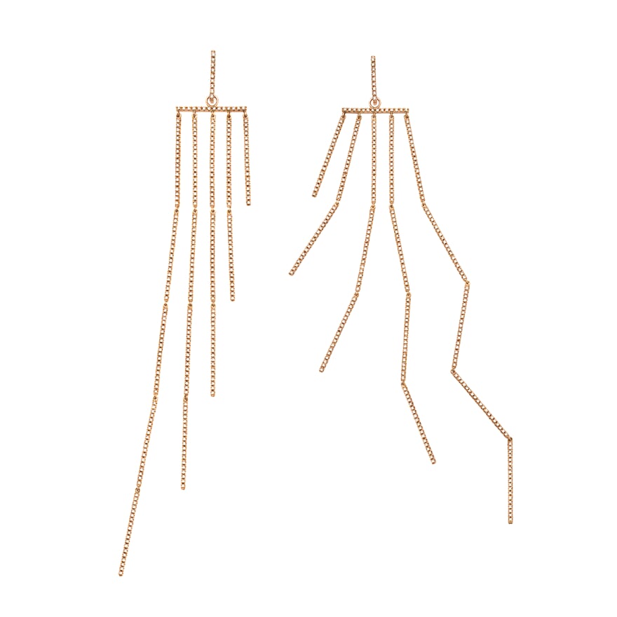 Rose Gold Brown Diamonds Earrings From Link Collection