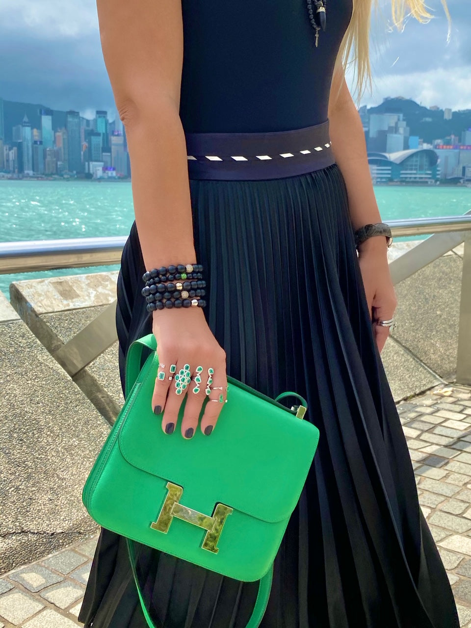 White Gold White Diamonds Emerald Ring From Aurore Collection