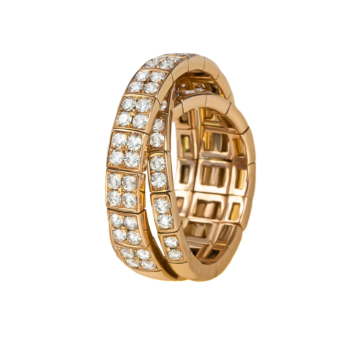 Rose Gold White Diamond Ring From Line Collection