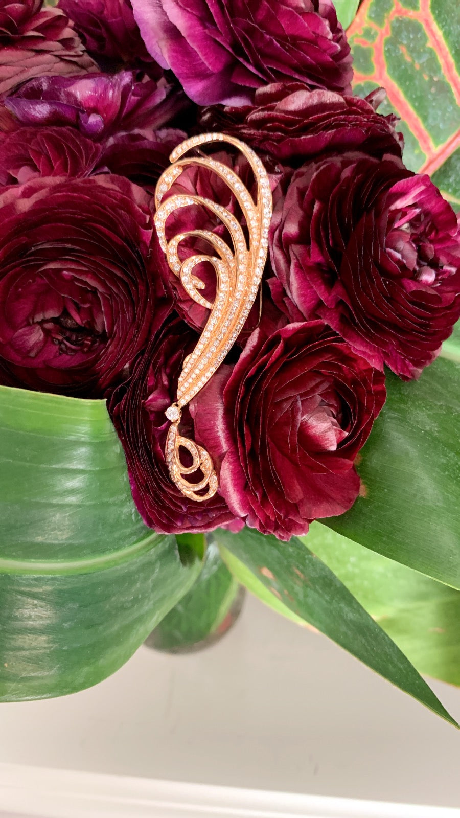 Rose Gold White Diamond Earcuff From Couture Collection