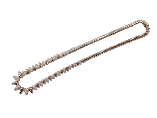 Yellow Gold with White Diamond Chain Bracelet from Link Collection