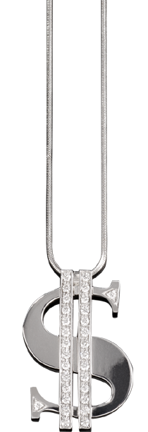 White Gold and White Diamond Necklace from Las Vegas Collection