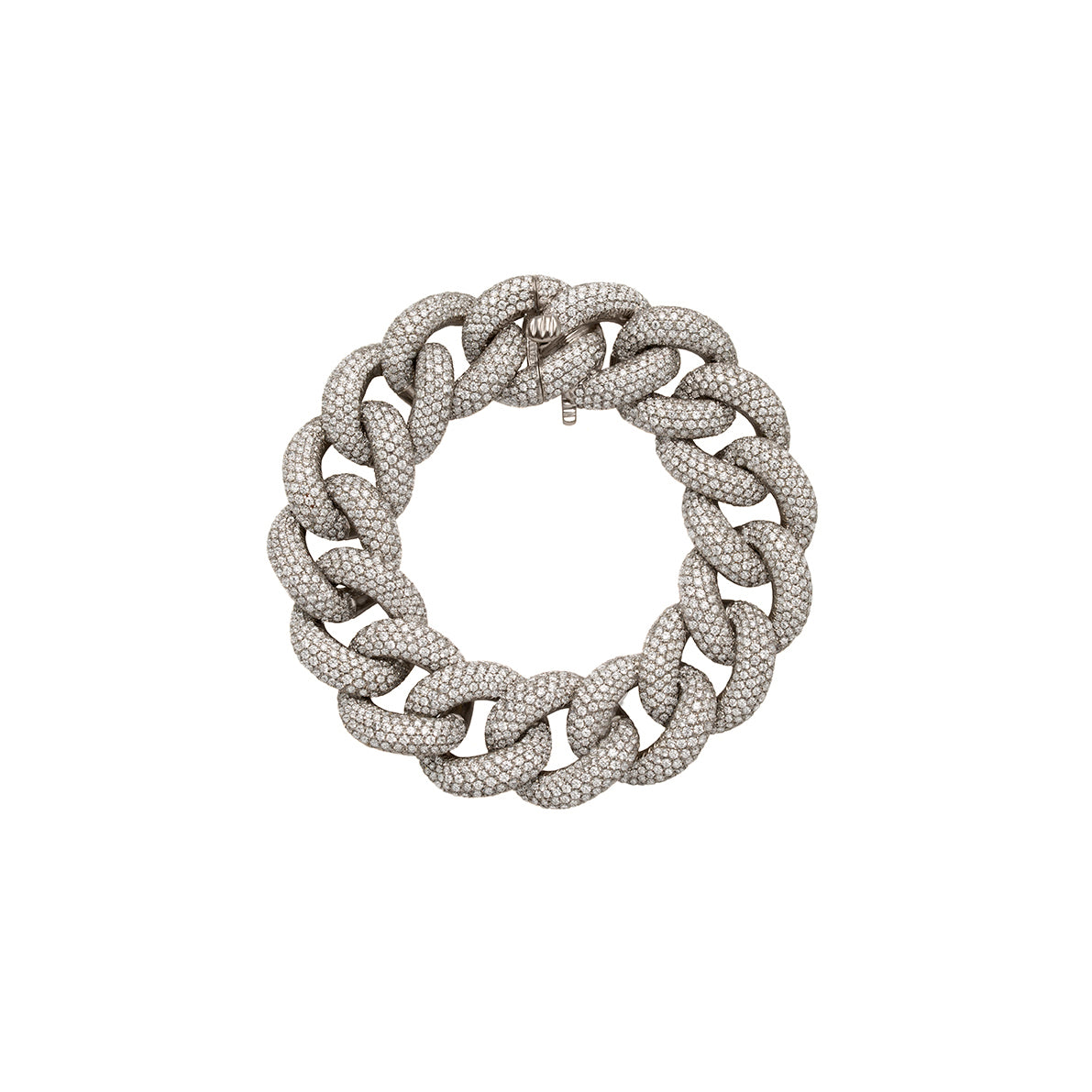 White Gold with White Diamond Bracelet from Link Collection