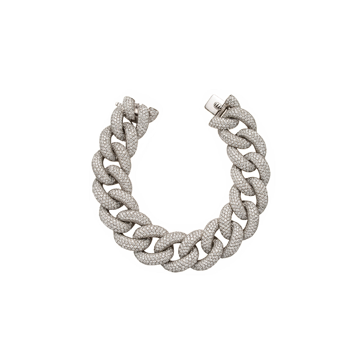 White Gold with White Diamond Bracelet from Link Collection