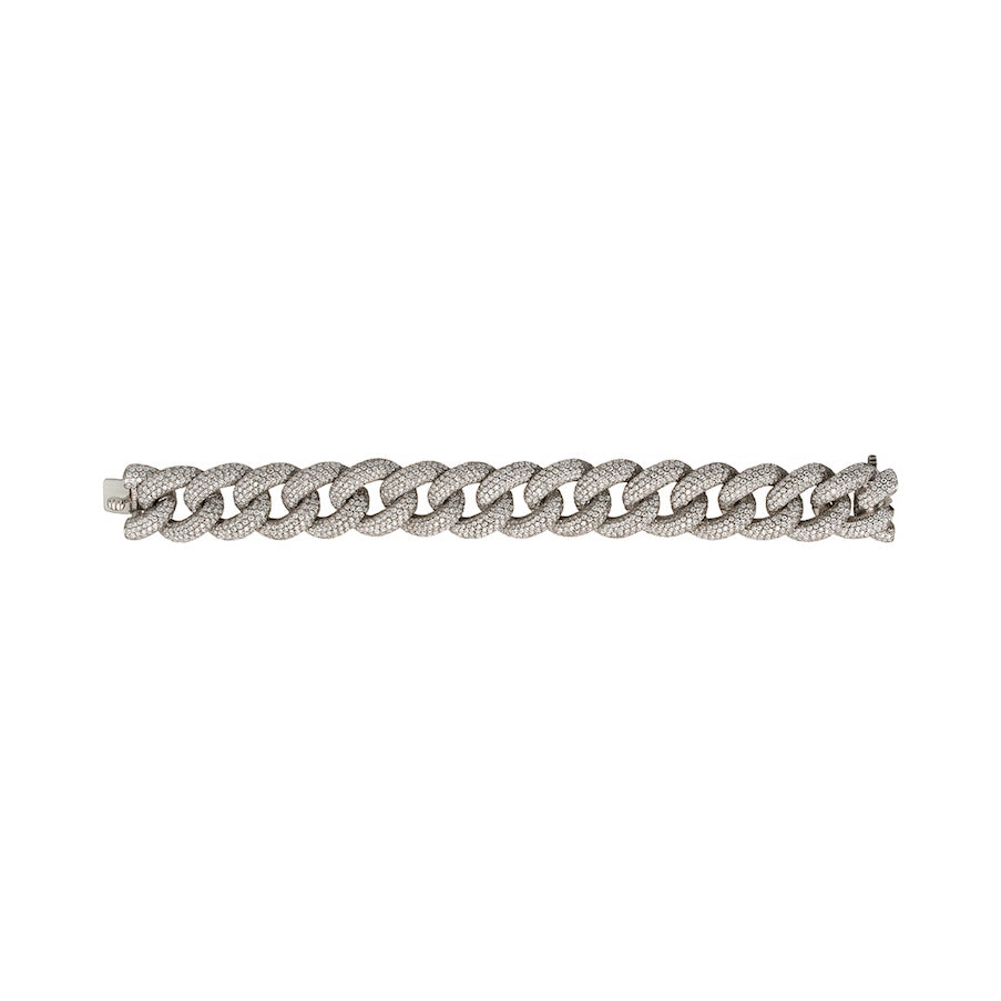White Gold with White Diamond Bracelet from Link Collection