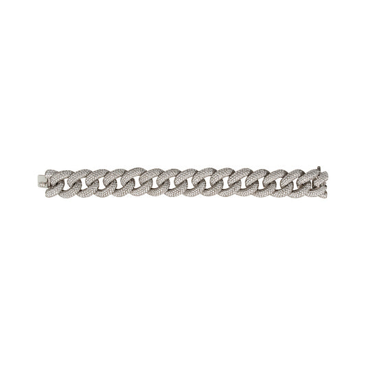 White Gold with White Diamond Bracelet from Link Collection