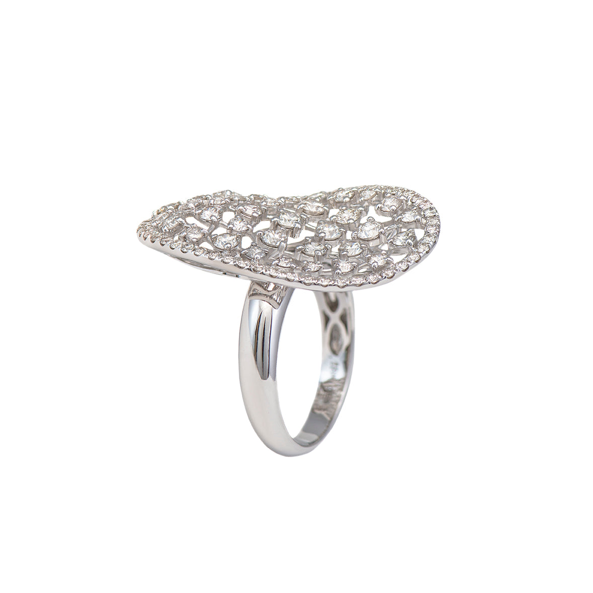 White Gold and White Diamond Cocktal Ring from Signet Collection