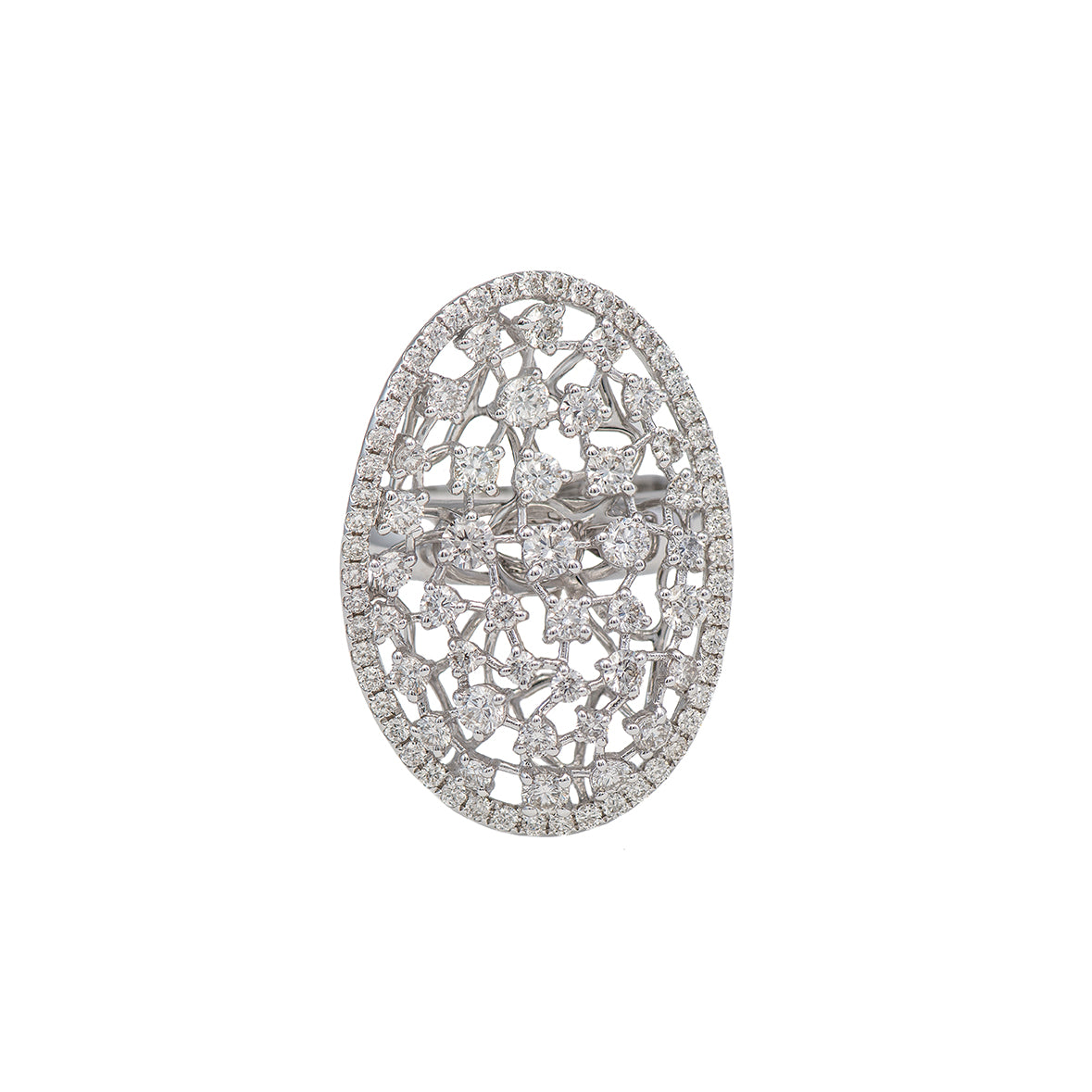 White Gold and White Diamond Cocktal Ring from Signet Collection