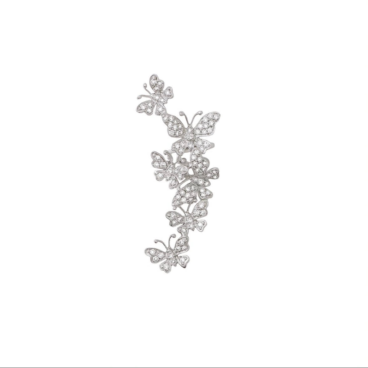 White Gold White Diamond Ear Cuff from Butterfly Collection