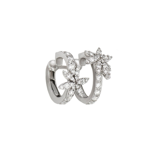 White Gold with White Diamond Earcuff from Flowers Collection