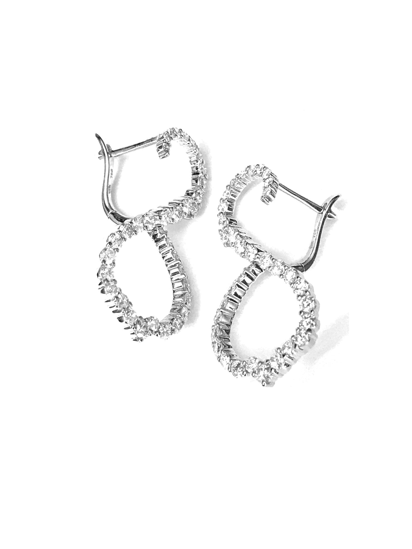 White Gold with White Diamond Earrings from Infinity Collection
