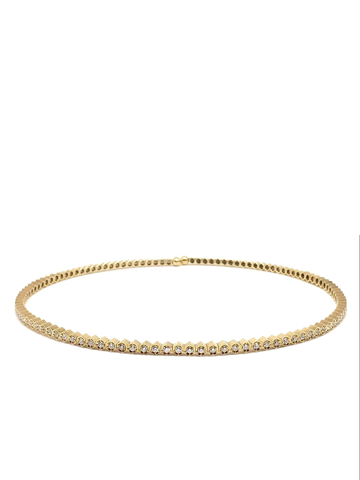 Yellow Gold with White Diamond Choker