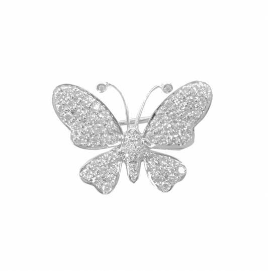 White Gold With White Diamond Brooch from Butterflies Collection