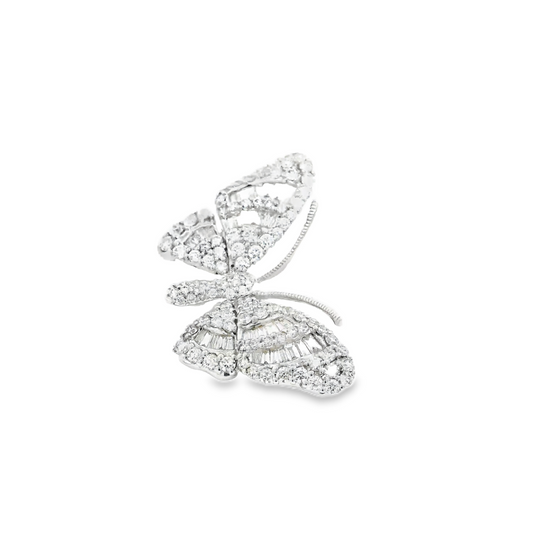 White Gold White Diamond Brooch from Butterfly Collection