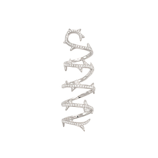White Gold with White Diamond Coiled Ring from Festival Collection