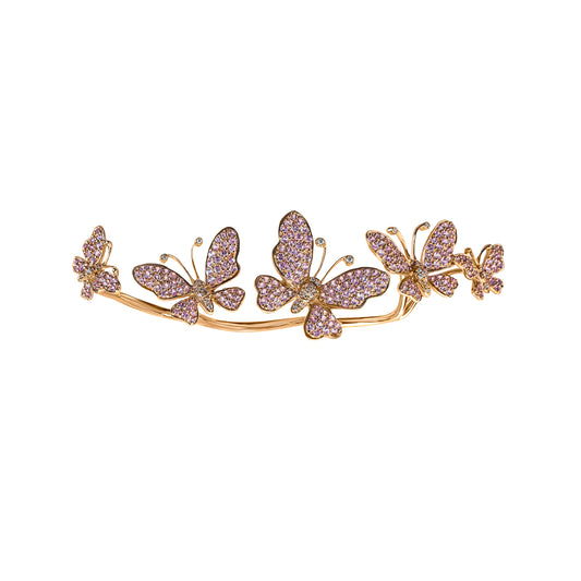 Rose Gold Pink Sapphire Multi-Finger Ring from Butterfly Collection