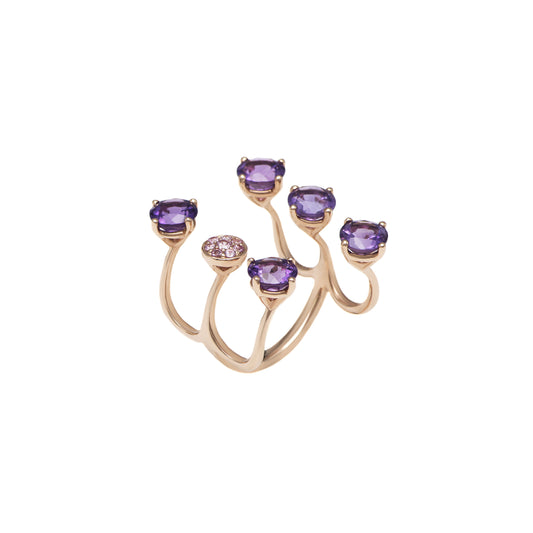 Rose Gold Amethyst Ring from Aurore Collection