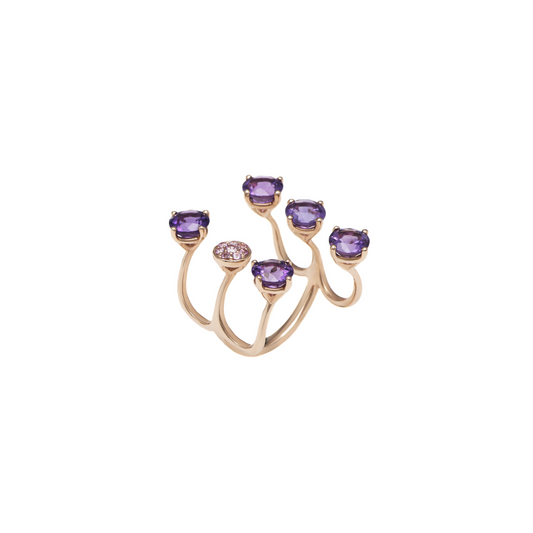 Rose Gold Amethyst Ring From Aurore Collection