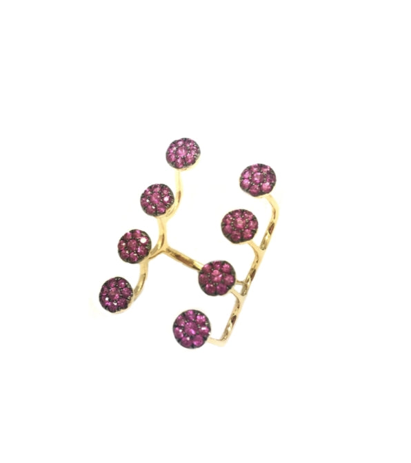 18K Gold with Gemstones Ring from Aurore Collection