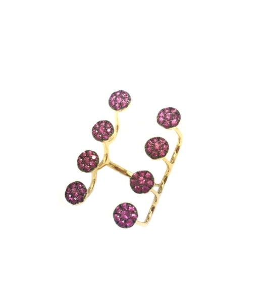 18K Gold with Gemstones Ring from Aurore Collection