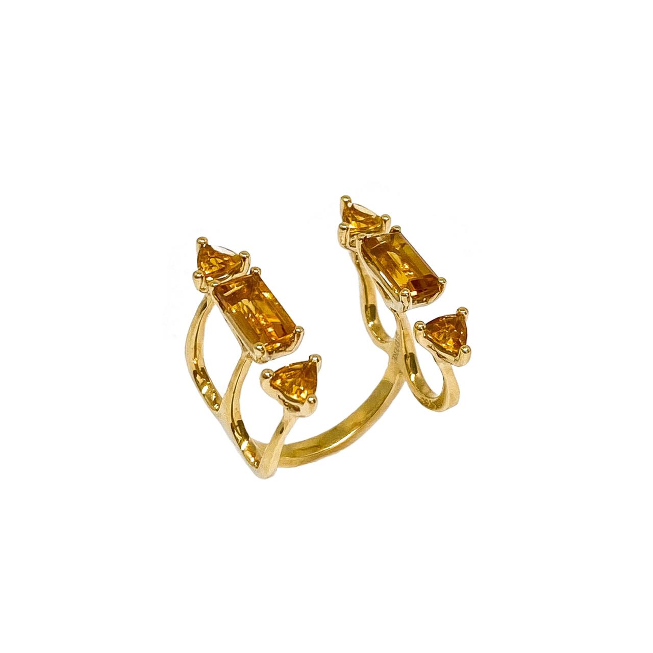 Yellow Gold Citrine Ring From Aurore Collection