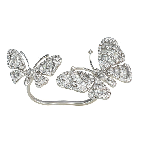 White Gold White Diamond Multi-finger Ring from Butterfly Collection