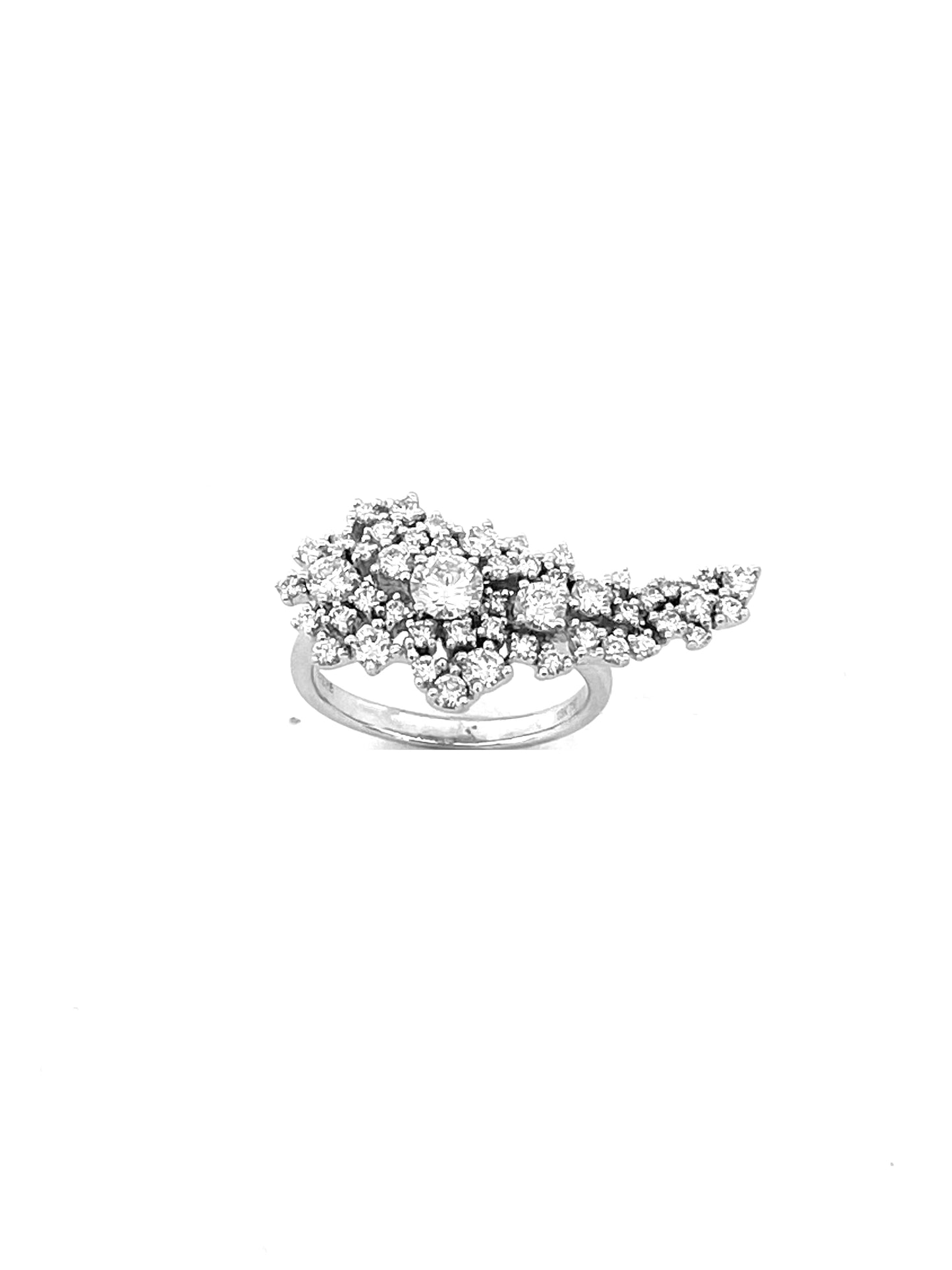 White Gold with White Diamond Ring from Petal Collection