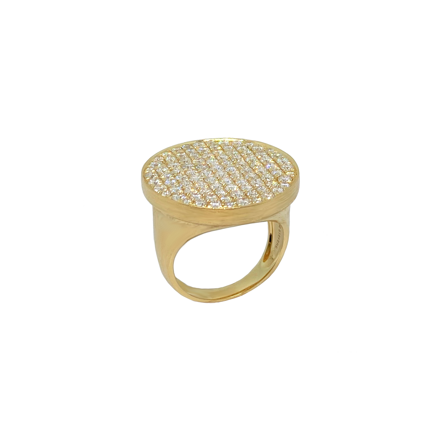 Yellow Gold White Diamonds Ring