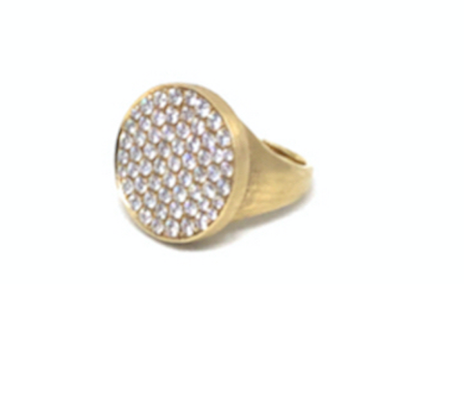 Yellow Gold with White Diamond Ring