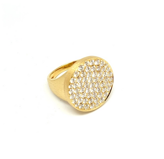 Yellow Gold White Diamonds  Ring