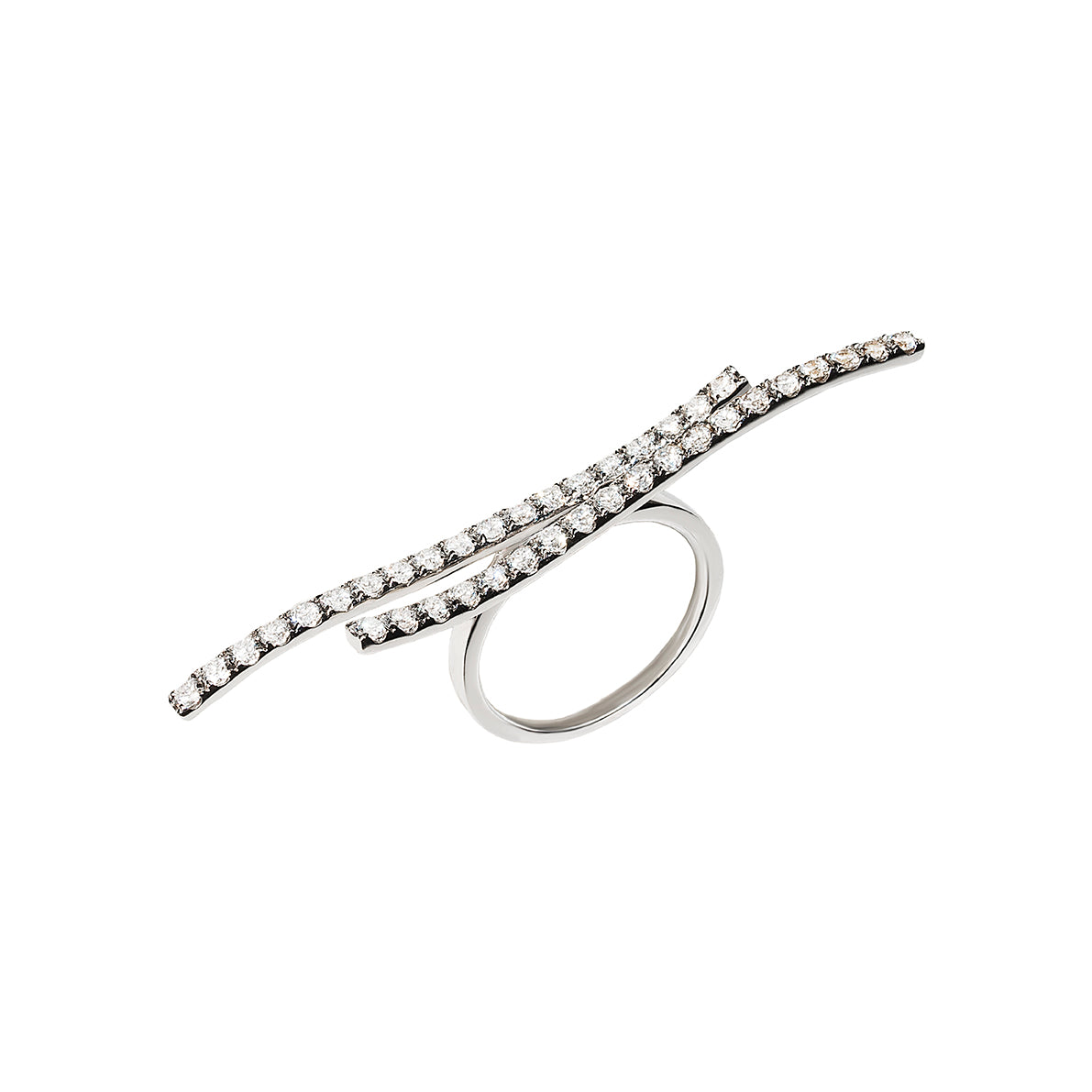 White Gold with White Diamond Ring from Tattoo Collection