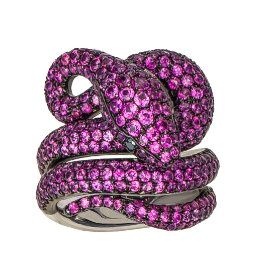 Pink Sapphire Ring from Snake Collection