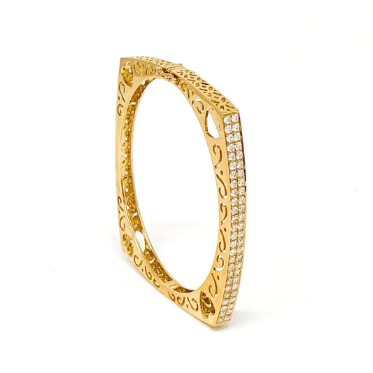 Yellow Gold White Diamond Bracelet From Line Collection