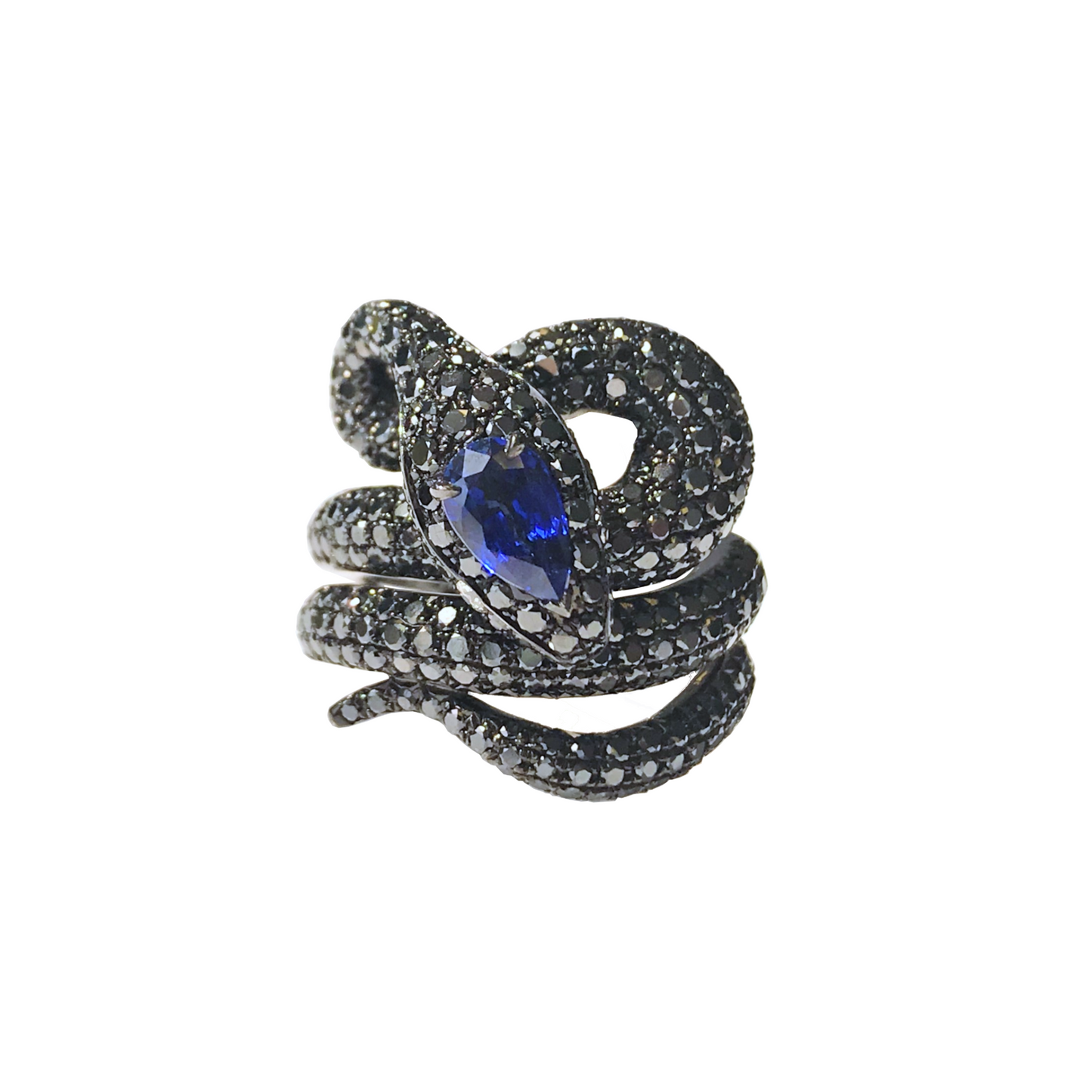 Blue Sapphire Snake Ring